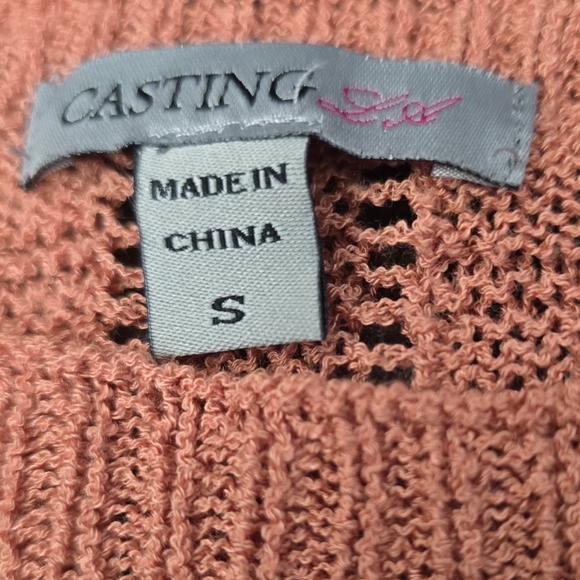 Women’s Coral Knit Sweater Small Lightweight Open Weave Pullover Boho Casual 💵 - Picture 5 of 5